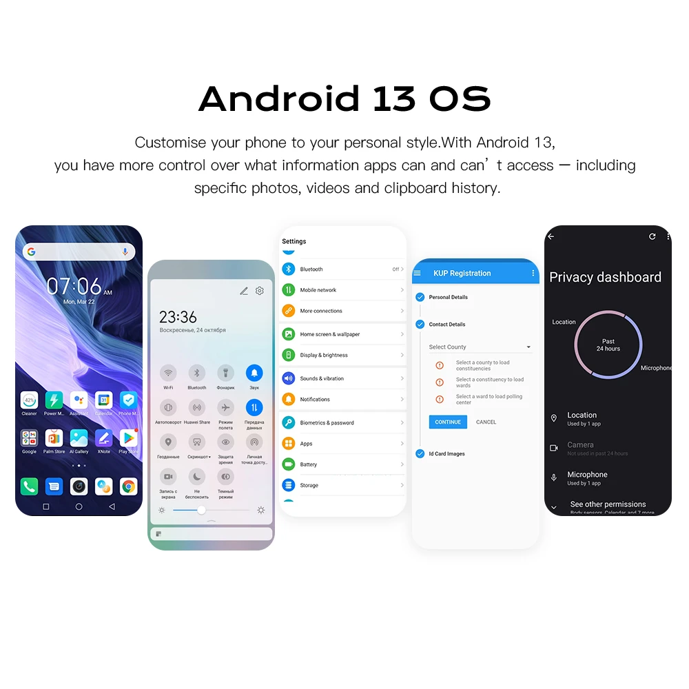 HOTWAV Note 12 Smartphone 6.8'' HD+ Android 13 8GB+128GB Octa Core Mobile Phone 48MP NFC 6180mAh PD3.0 20W Charging Cellphone